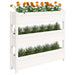 Planter White 112x25x104.5 Cm Solid Wood Pine Nxtkxo