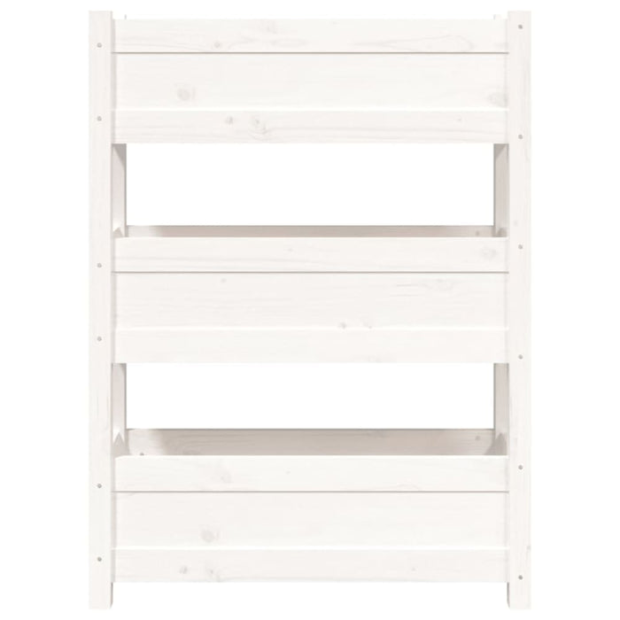 Planter White 77x25x104.5 Cm Solid Wood Pine Nxtktp