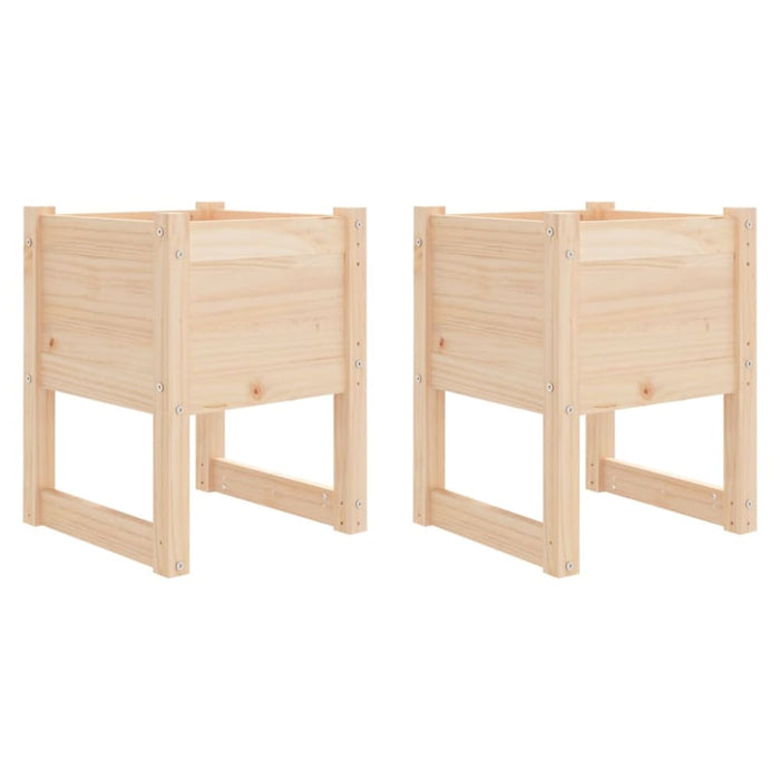 Planters 2 Pcs 40x40x52.5 Cm Solid Wood Pine Nxxobn