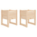 Planters 2 Pcs 40x40x52.5 Cm Solid Wood Pine Nxxobn