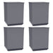 Planters 4 Pcs Dark Grey 30x30x37 Cm Polypropylene Tlaonp