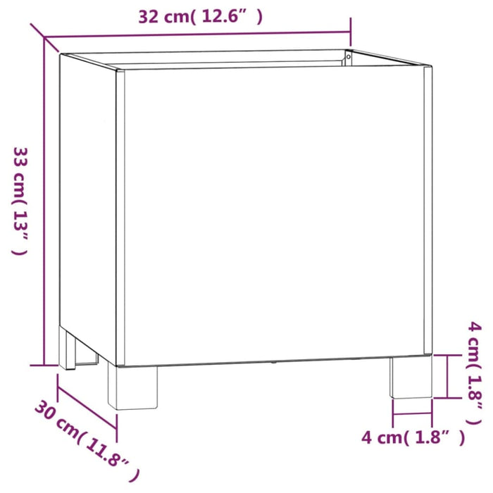 Planters With Legs 2 Pcs Grey 32x30x33 Cm Corten Steel