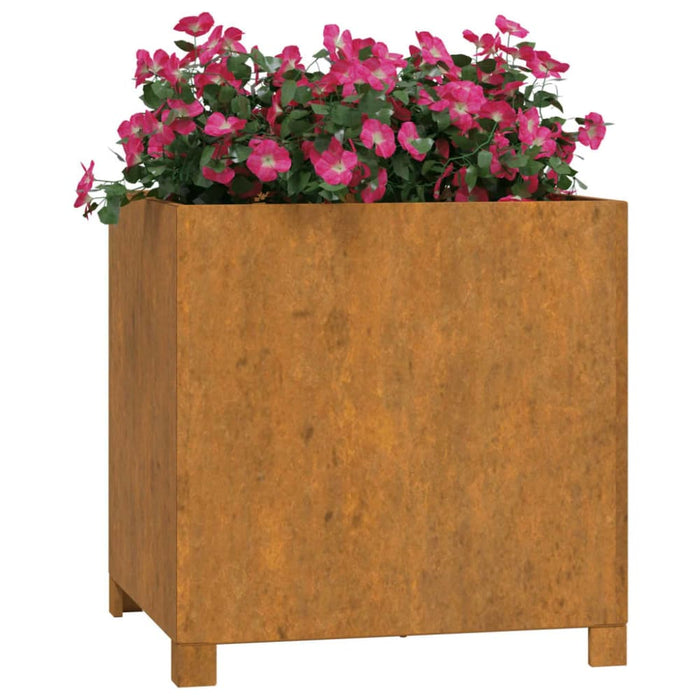 Planters With Legs 2 Pcs Grey 49x47x50 Cm Weathering Steel