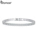 Plated Platinum 5 Colours Tennis Bracelet For Women