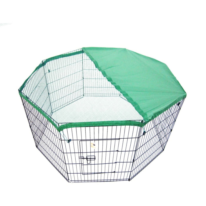 Pet Playpen 8 Panel 24in Foldable Dog Cage + Cover