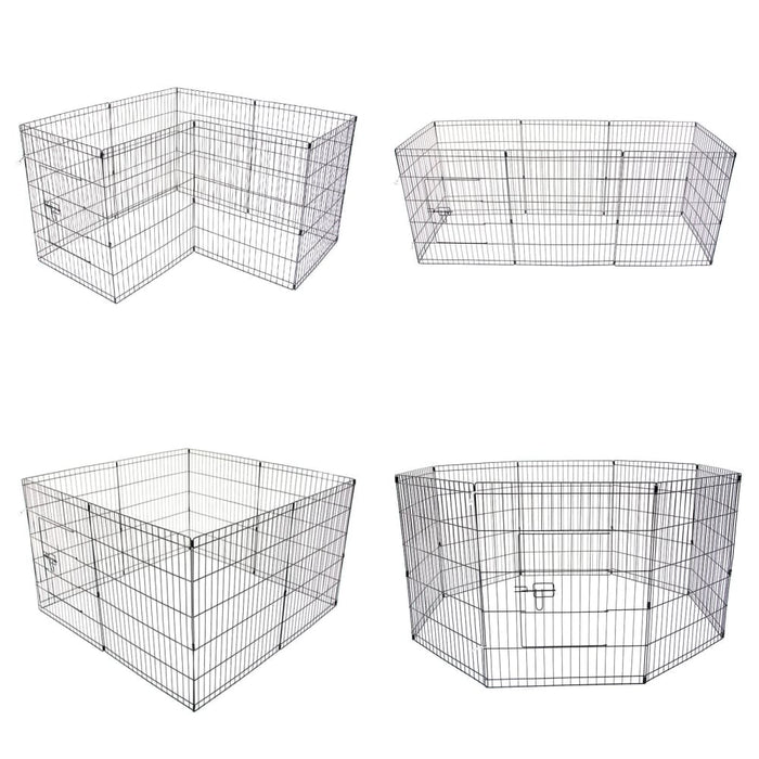 Pet Playpen 8 Panel 30in Foldable Dog Cage + Cover