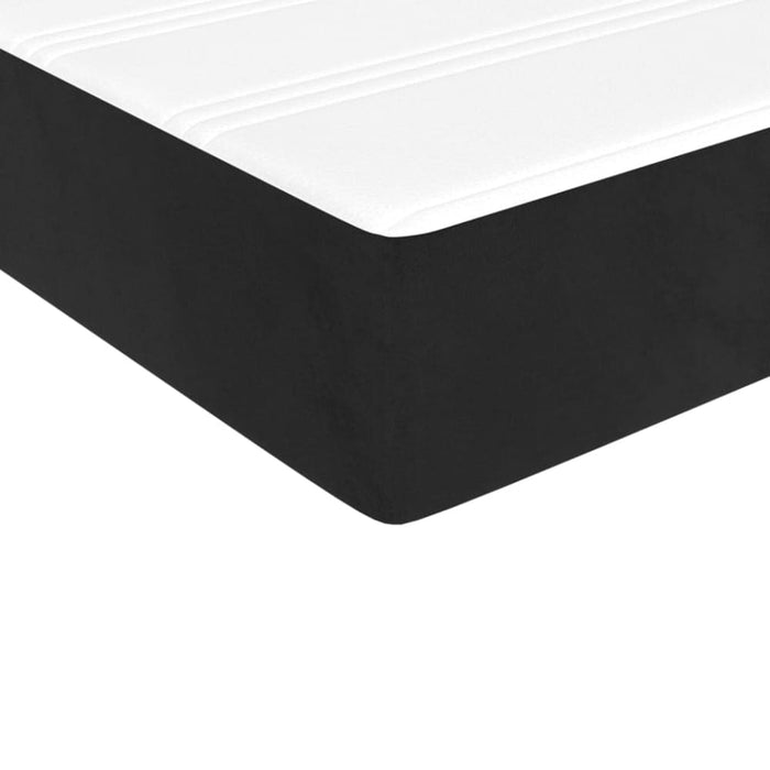 Pocket Spring Bed Mattress Black 137x190x20 Cm Velvet Tainii