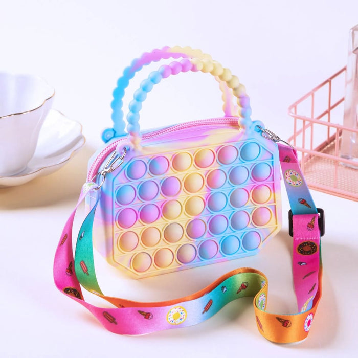 Pop Purse Silicone Sensory Push Bubble Bag Crossbody