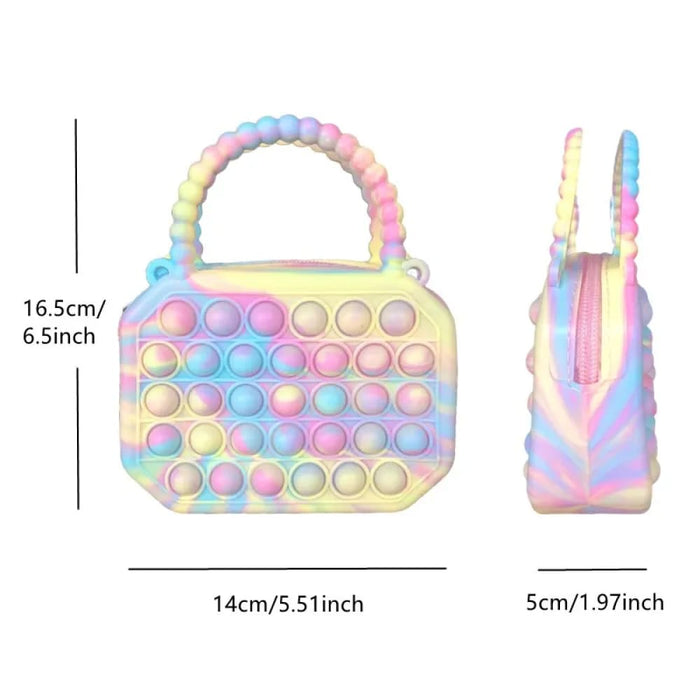 Pop Purse Silicone Sensory Push Bubble Bag Crossbody