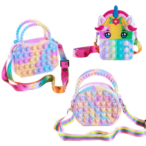 Pop Purse Silicone Sensory Push Bubble Bag Crossbody