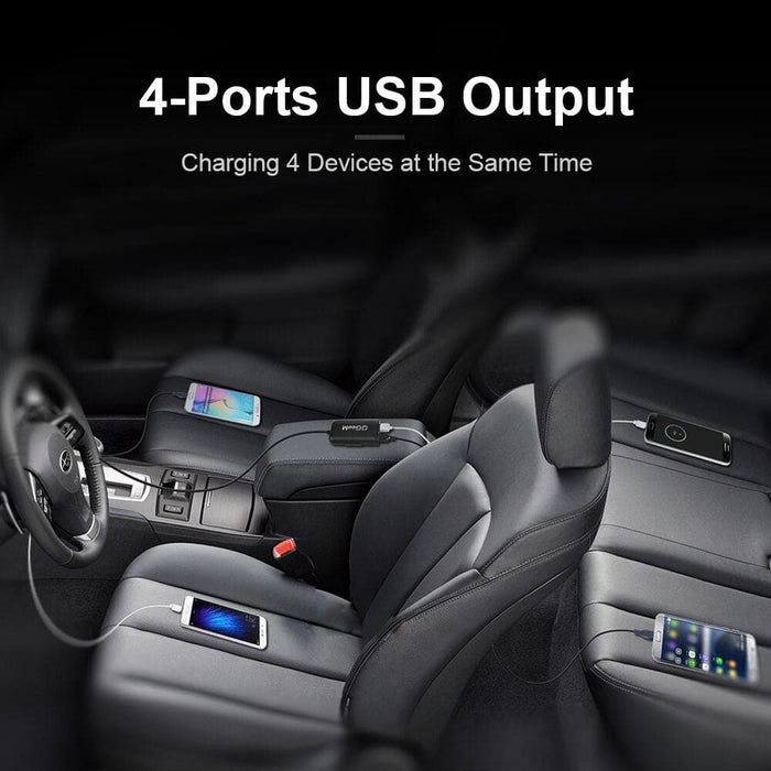 Portable 4 Usb Quick Charge 3.0 Front Back Car Charger Plug