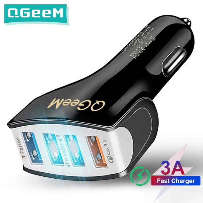 Portable 4 Usb Quick Charge 3.0 Front Back Car Charger Plug