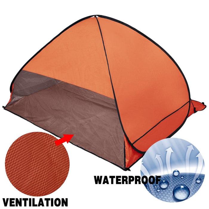 Pop Up Portable Beach Canopy Sun Shade Shelter Orange