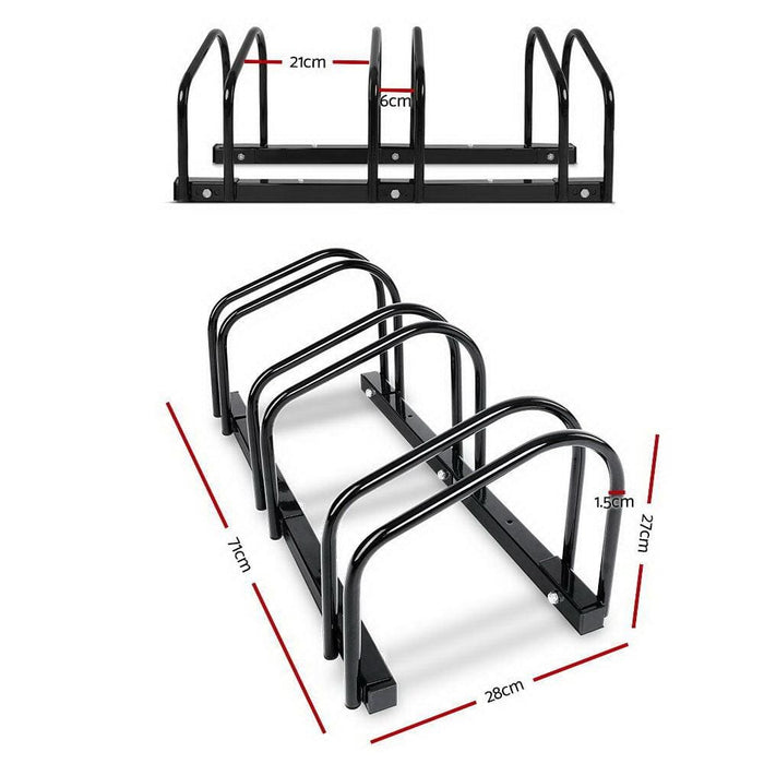 Portable Bike 3 Parking Rack Bicycle Instant Storage Stand