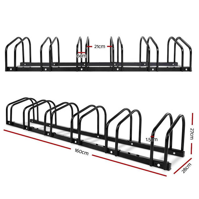 Portable Bike 6 Parking Rack Bicycle Instant Storage Stand