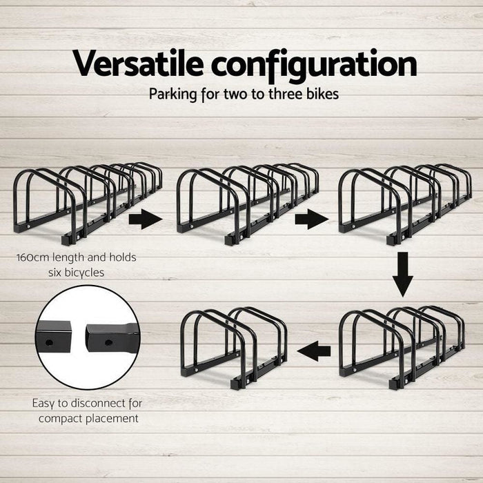 Portable Bike 6 Parking Rack Bicycle Instant Storage Stand