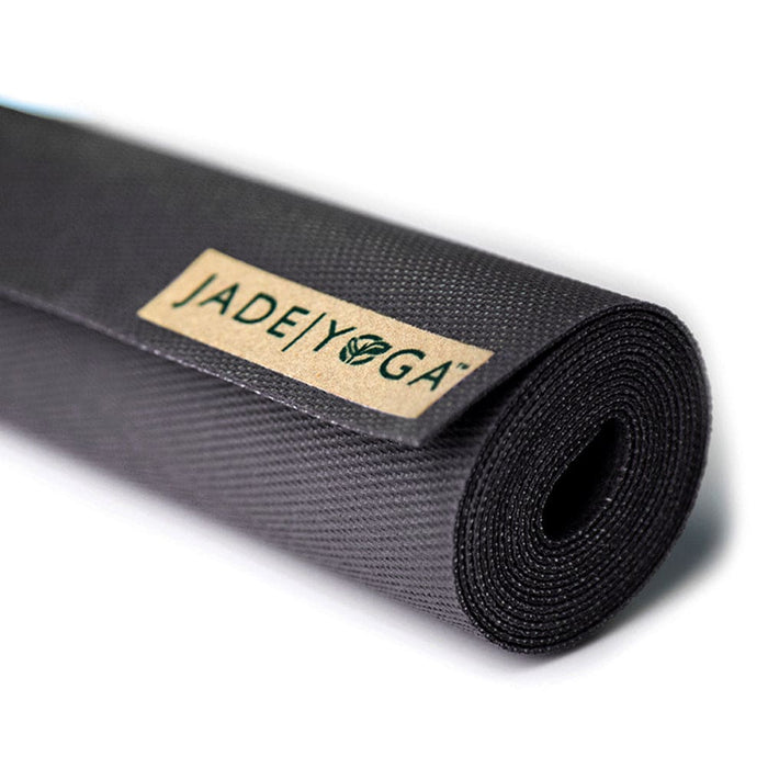 Portable Black Yoga Mat Cork Block And Plant Based Wash Kit