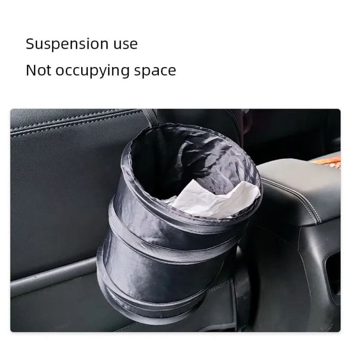 Portable Car Trash Can Durable Foldable Hanging Storage Bag