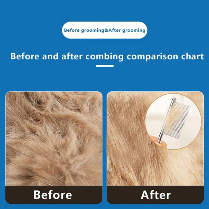 Portable Cat Dog Comb with Wood Handle