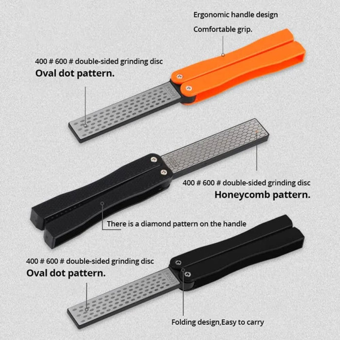 Portable Double Sided Knife Sharpener For Pocket Folding