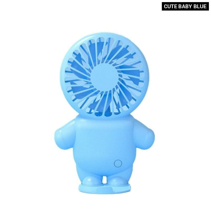 Portable Handheld Fan Cartoon Charging Model Large Wind