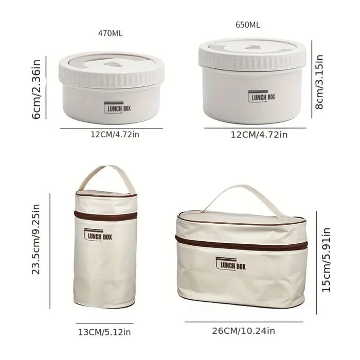 Portable Insulated Lunch Box Set