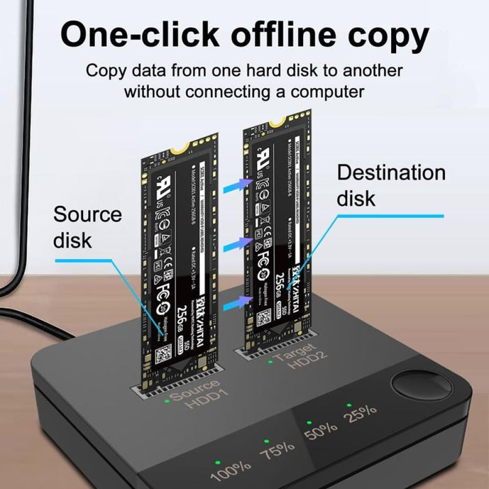 Portable M.2 Sata Ssd Duplicator And Enclosure