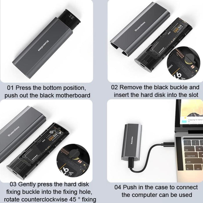 Portable M.2 Ssd Enclosure For Mobile Hard Drives