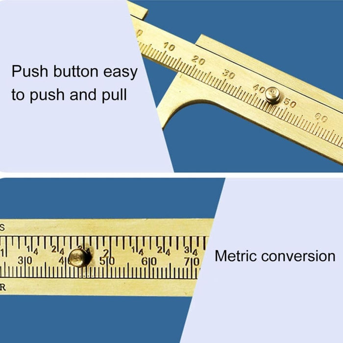 Portable Mini Brass Sliding 80mm Gauge Vernier Bead Jewelry