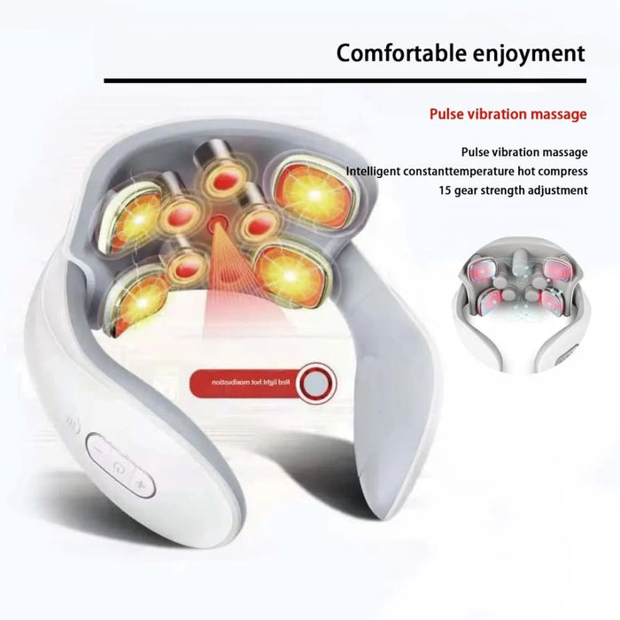 Portable Neck Massager With Heat Magnetic Pulse