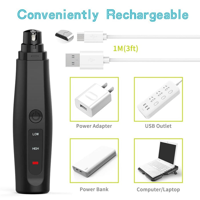 Portable Usb Rechargeable Electric Pet Painless Nail