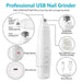 Portable Usb Rechargeable Electric Pet Painless Nail