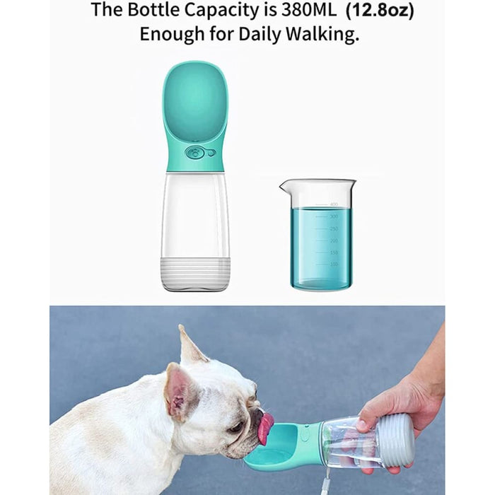 Portable Safe Travel Dog Water Bottle With Poop Bag