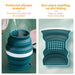 Portable Silicone Foldable Collapsible Cup With Lanyard