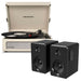 Portable Turntable Bluetooth Speakers Bundle Dune/black