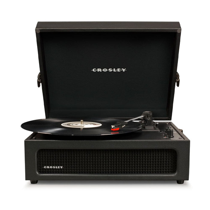 Portable Turntable Entertainment Stand Bundle Black