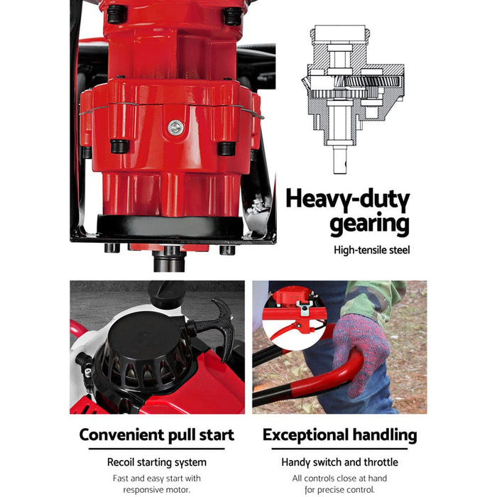 Post Hole Digger 92cc Petrol Motor Drill Borer Fence