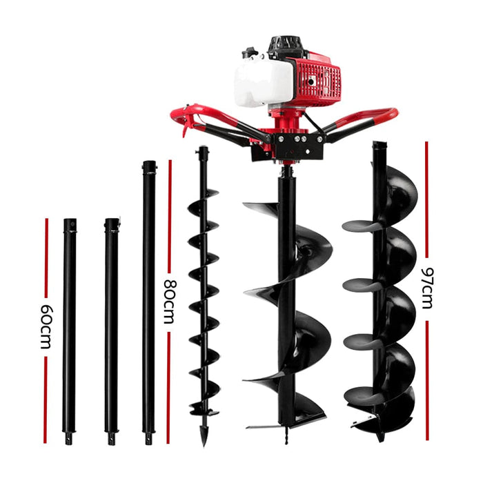 Post Hole Digger 92cc Petrol Motor Drill Borer Fence