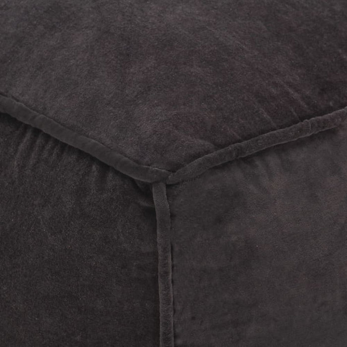 Pouffe Cotton Velvet 40x40x40 Cm Anthracite Xnabxi