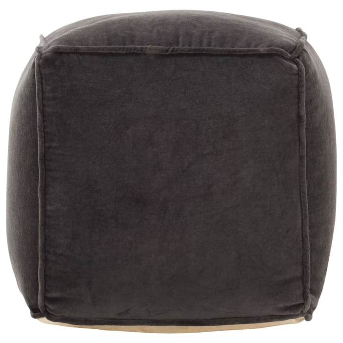 Pouffe Cotton Velvet 40x40x40 Cm Anthracite Xnabxi