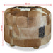 Pouffe Genuine Leather Round 50x50x45 Cm Xaapan