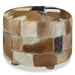 Pouffe Genuine Leather Round 50x50x45 Cm Xaapan