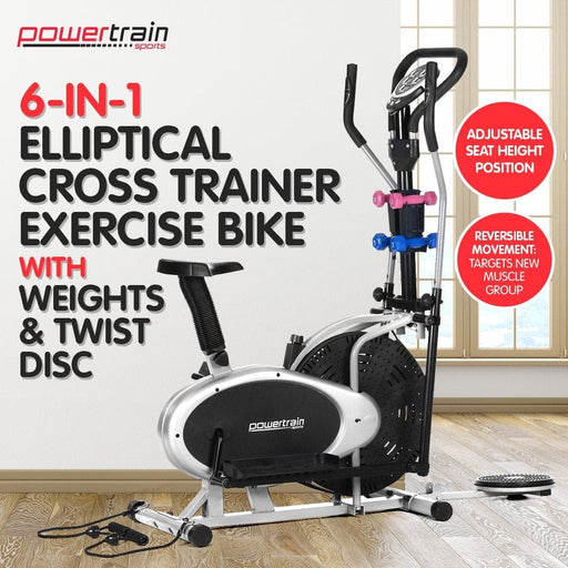 Powertrain 6-in-1 Elliptical Cross Trainer Bike