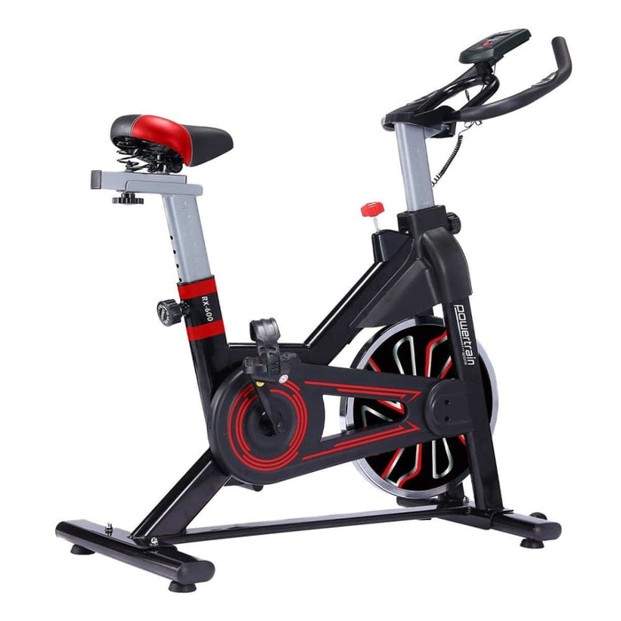 Powertrain Rx-600 Exercise Spin Bike Cardio Cycle - Red