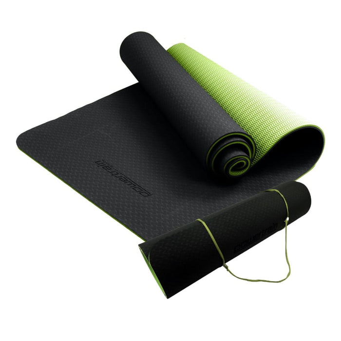 Powertrain Eco - friendly Tpe Pilates Exercise Yoga Mat 8mm