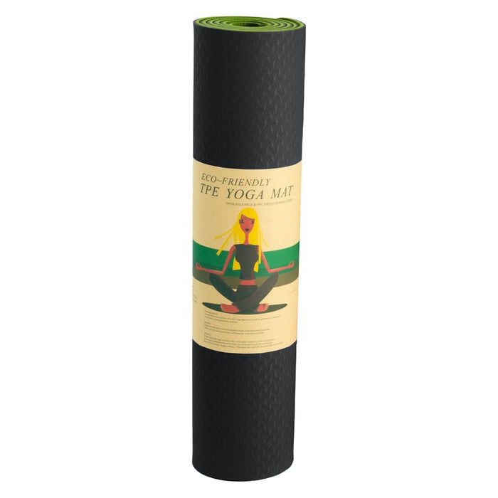 Powertrain Eco - friendly Tpe Pilates Exercise Yoga Mat 8mm