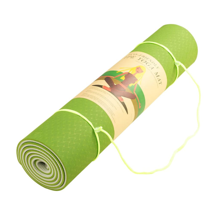 Powertrain Eco - friendly Tpe Pilates Exercise Yoga Mat 8mm