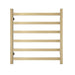 Premium Brushed Gold Heated Towel Rack 6 Bars Square Design