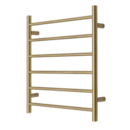 Premium Brushed Gold Towel Rack 6 Bars Round Design Au