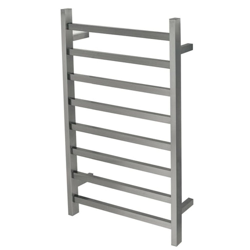 Premium Gunmetal Heated Towel Rack 8 Bars Square Design Au